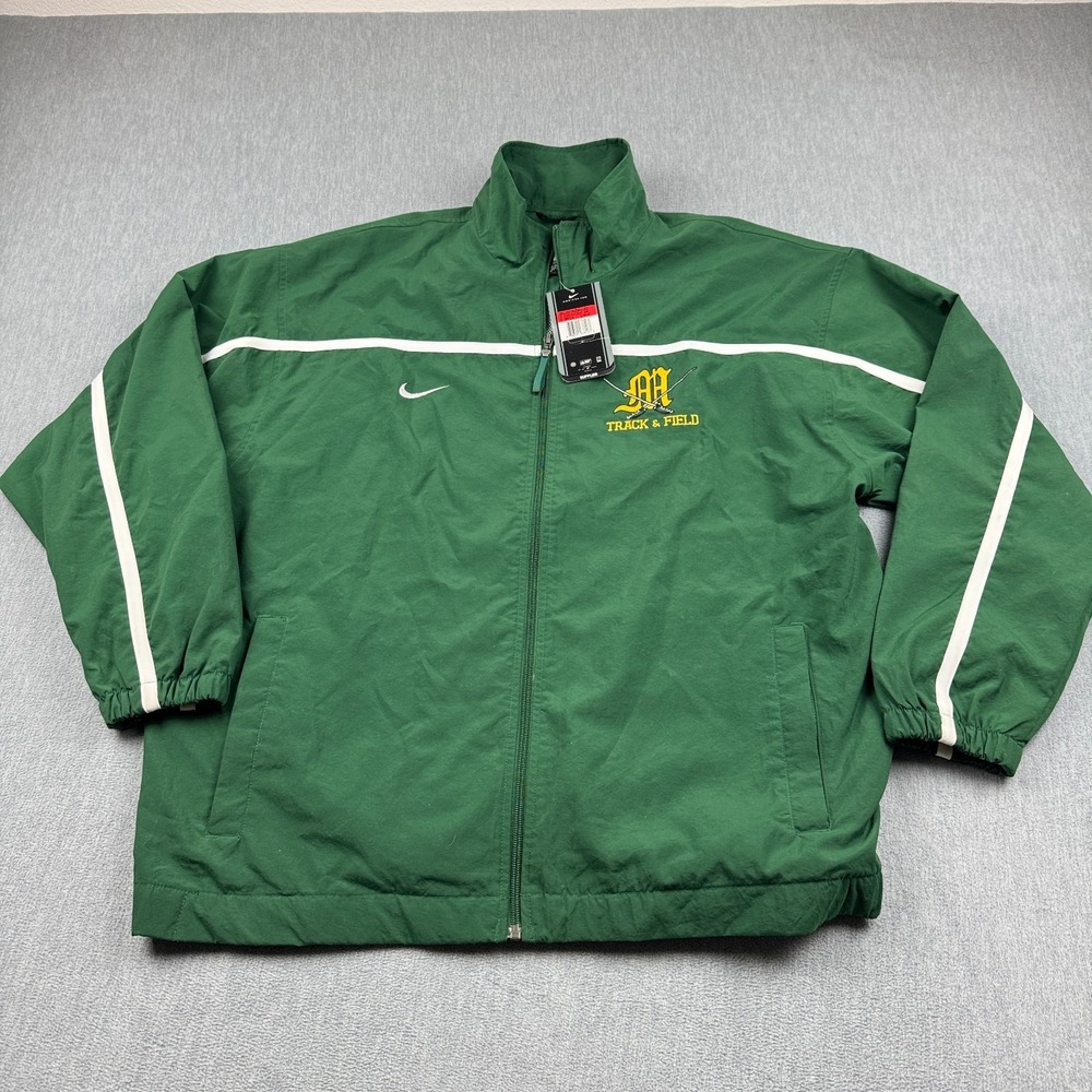 Nike Jacket Mens Large Green Moorpark Musketeers‎ Championship Windbreaker NWT